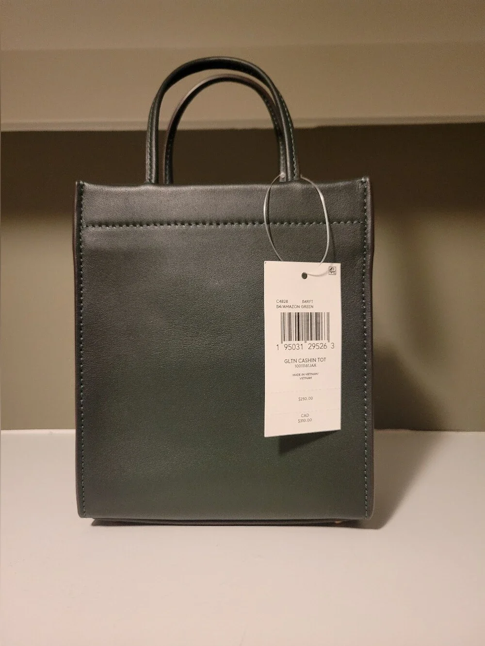 Coach Mini Cashin Tote C4828 Amazon Green NWT